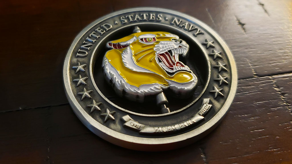 us navy cougars squadron coin back