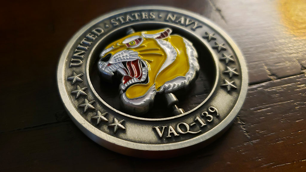 us navy cougars squadron coin front