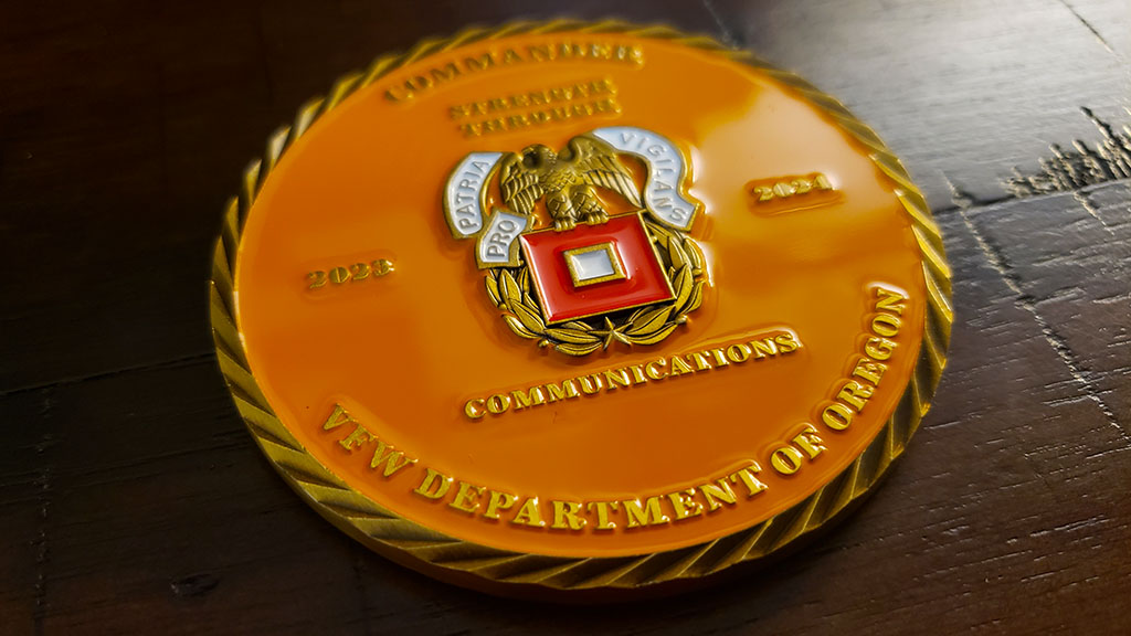 vfw department challenge coin front