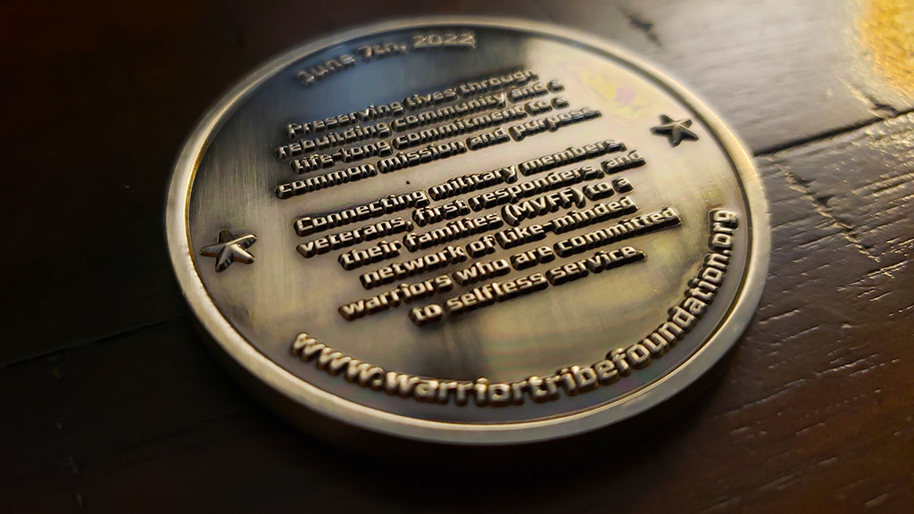 warrior tribe foundation coin back